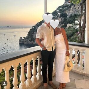 White Linen Reformation Dress